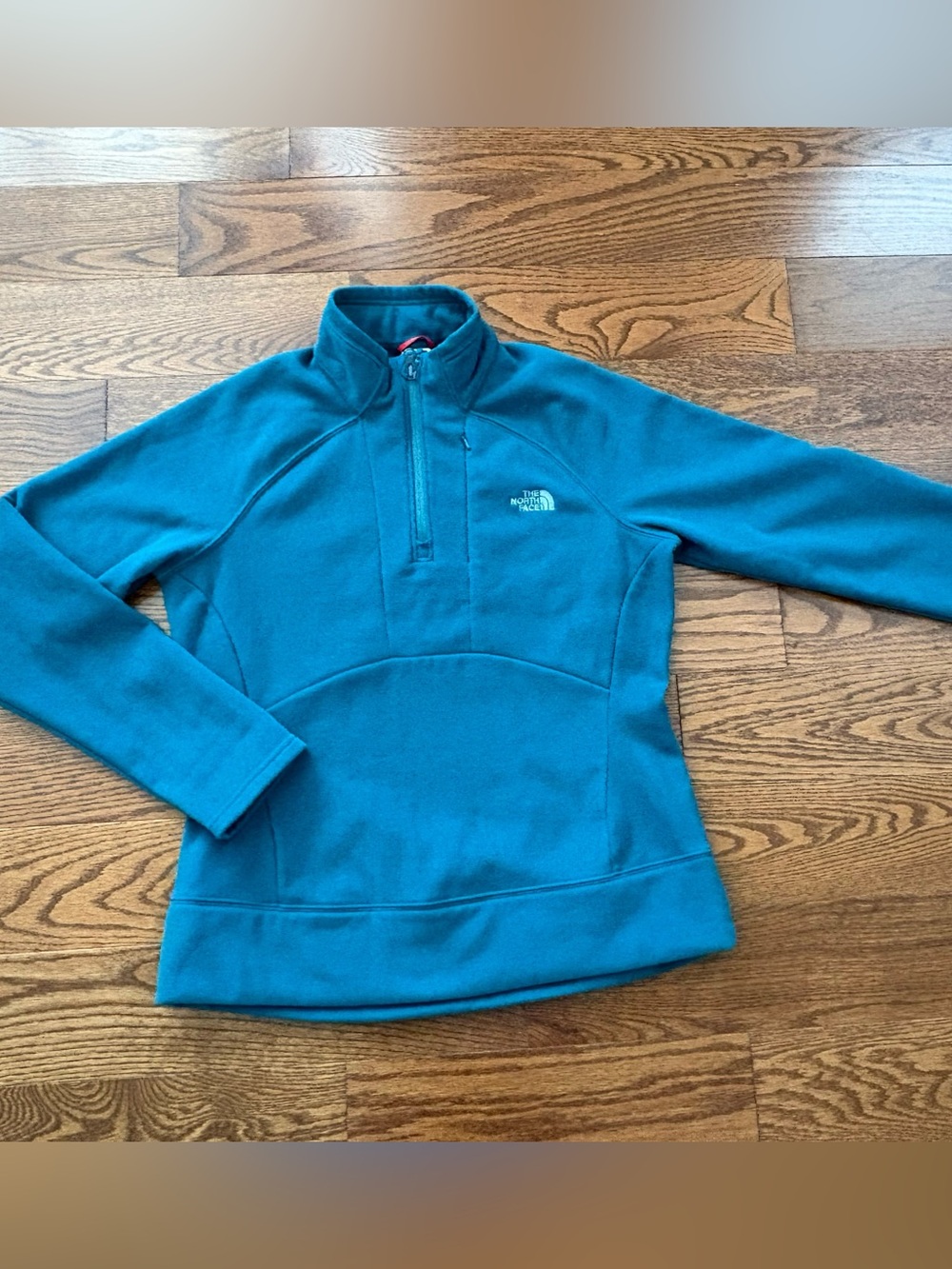 The North Face Women's Teal Half-Zip Fleece Pullover Sz M